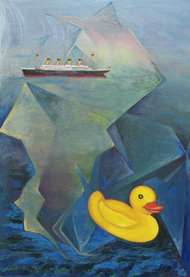 Duck Painting - Titanic and the Ducky by Jeff Seaberg