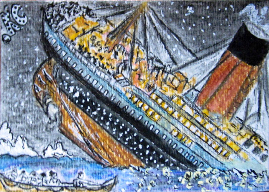 Titantic Painting - Titanic by Kathy Marrs Chandler