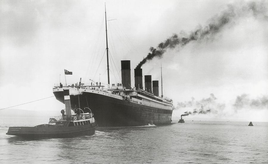 Boat Photograph - Titanic ready for her maiden voyage by English Photographer
