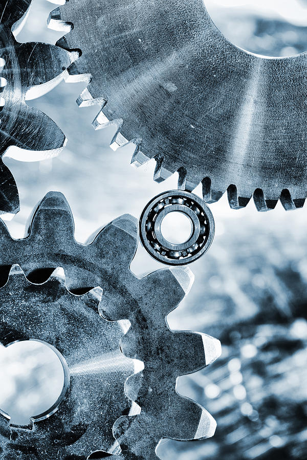 Titanium And Steel Gears And Cogs Photograph by Christian Lagereek