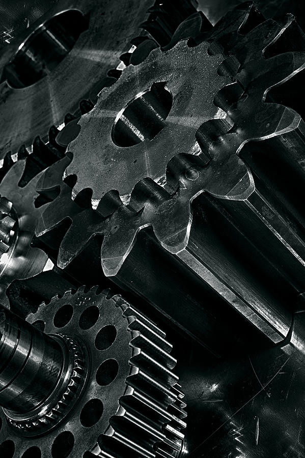 Titanium And Steel Gears Photograph by Christian Lagereek