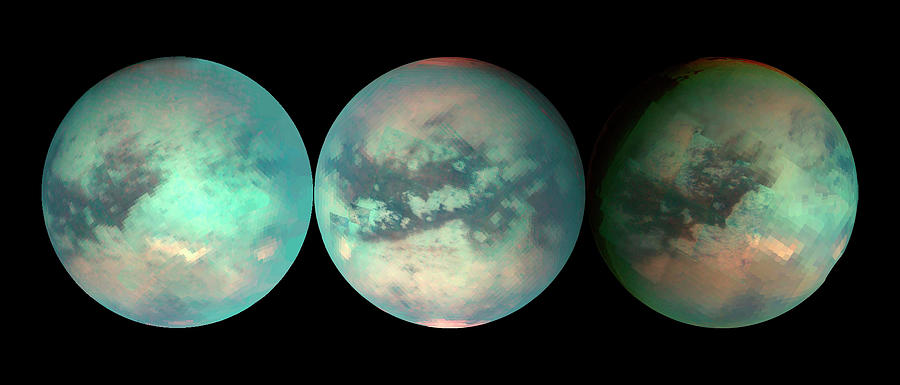 Titans Changing Features Photograph by Nasa/jpl/university Of Arizona/science Photo Library