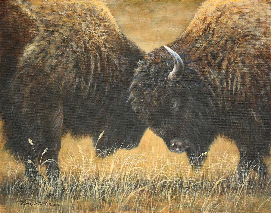 Titans of the Plains Painting by Kim Lockman