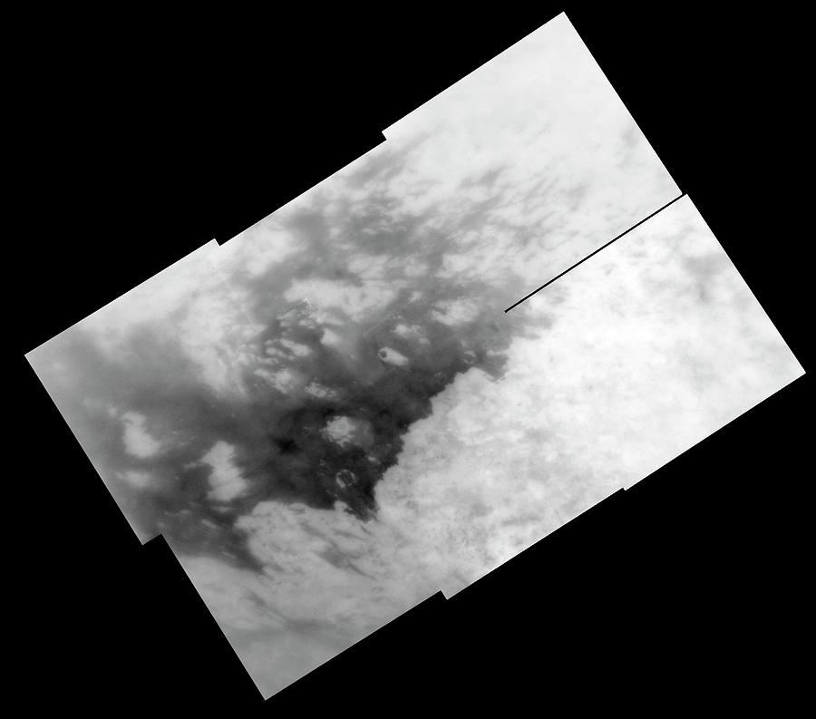 Titans Surface Photograph by Nasa/jpl/space Science Institute/science Photo Library