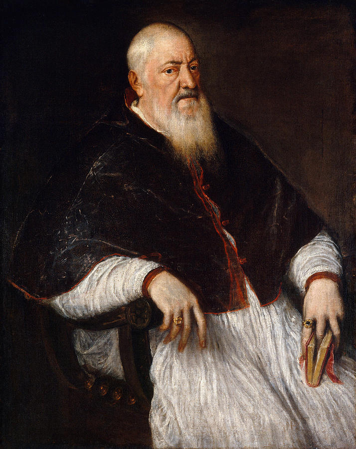 Titian Filippo Archinto, C1555 Painting by Granger