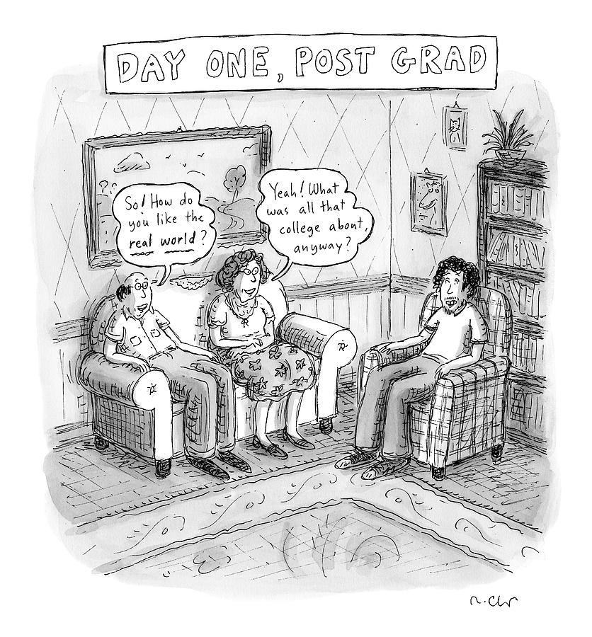Title Day One Drawing by Roz Chast