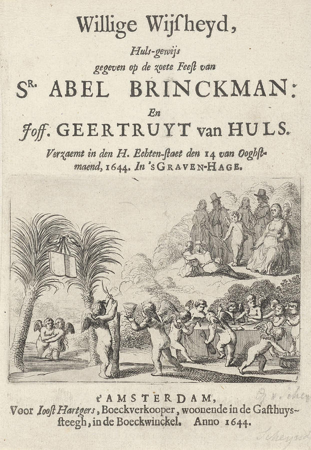 Title Page For Willige Wysheijd 1644 Gillis Van Scheyndel Drawing By Artokoloro Pixels