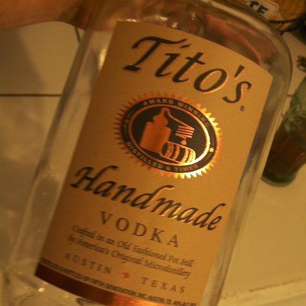 Titos Photograph - #titos Drink It Amazing.  Handmade by Jesse Hailend
