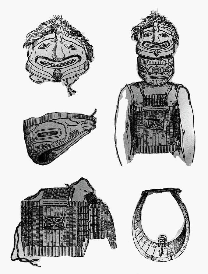 Tlingit Artifacts, C1804 Drawing by Granger Tlingit Artifacts, C1804 Drawing by Granger