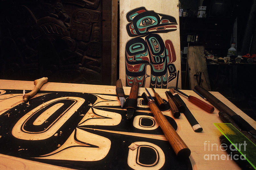 Culture Photograph - Tlingit Workshop by Ron Sanford