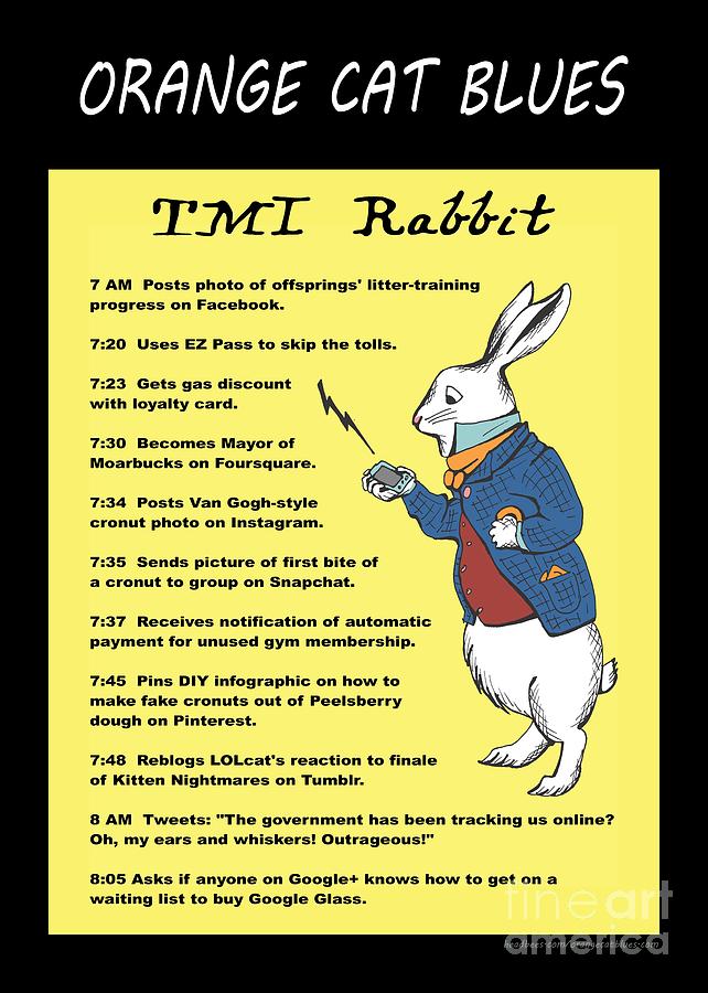 TMI Rabbit Digital Art by Pet Serrano