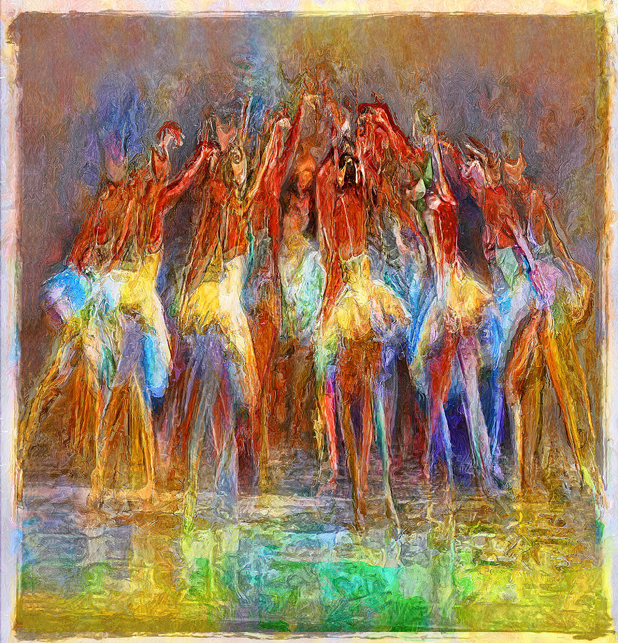 Abstract Painting - To Dance Together... by Lee Haxton