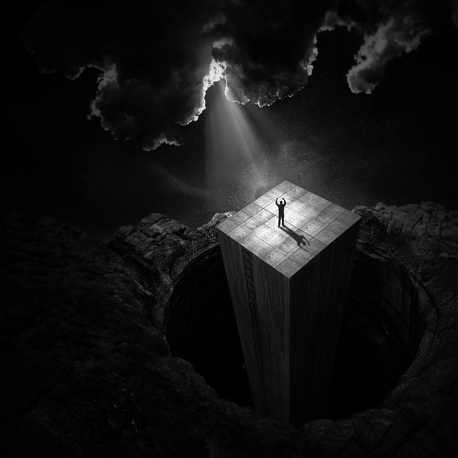 Cube Photograph - To Escape The Void by Martin Cekada