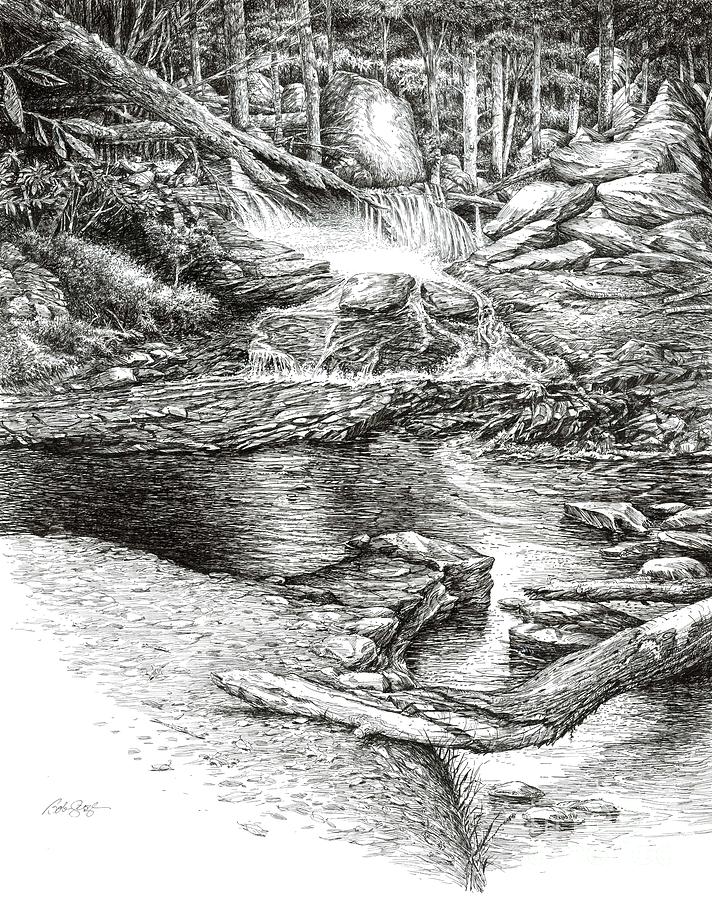 To Laurel Falls Drawing by Bob  George