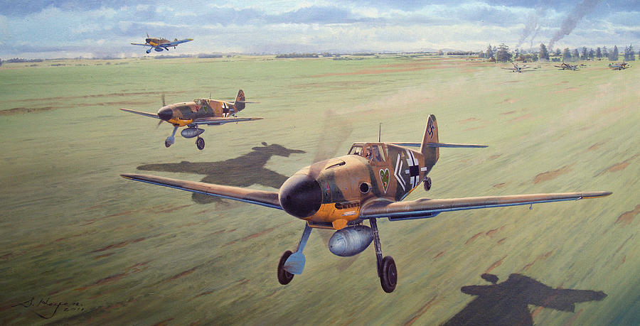 Spitfire Painting - To Lead by Example by Steven Heyen