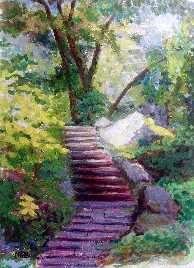 To Linden Terrace-Fort Tryon Park Painting by Nicolas Bouteneff