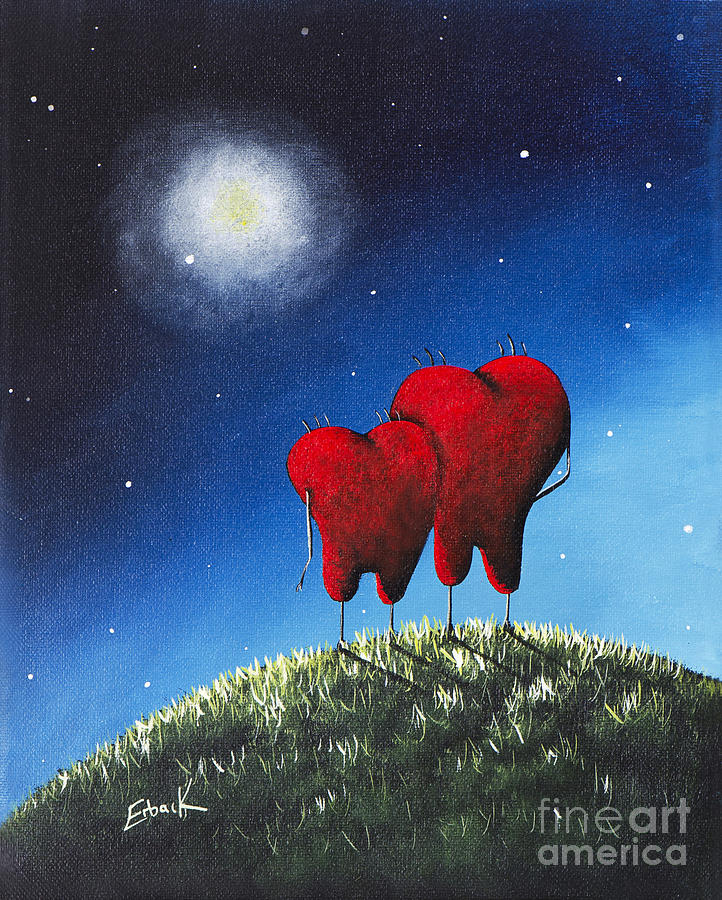 To My Beloved heart print by Shawna Erback Painting by Moonlight Art Parlour