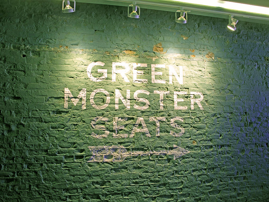 Sign Photograph - To the Green Monster Seats by Barbara McDevitt