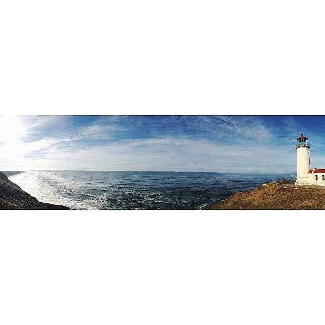To The Lighthouse --(iphone 5 Panorama Photograph by Stone Grether
