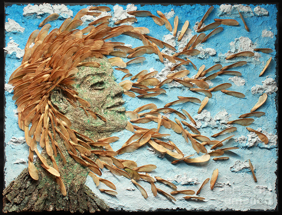 Portrait Mixed Media - To the Wind by Adam Long