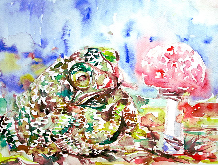 TOAD and MUSHROOM.1 Painting by Fabrizio Cassetta