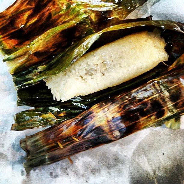 Toast Sticky Rice Wrapped In Banana Photograph by Surachan Pramong