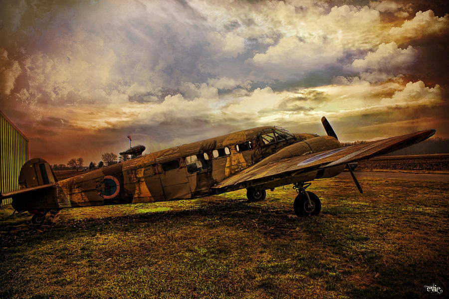 Tobacco Filtered Vintage Plane Photograph by Evie Carrier