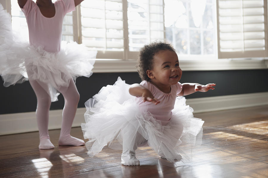 Toddler In Tutu, Practicing Dance Moves Photograph by Lwa