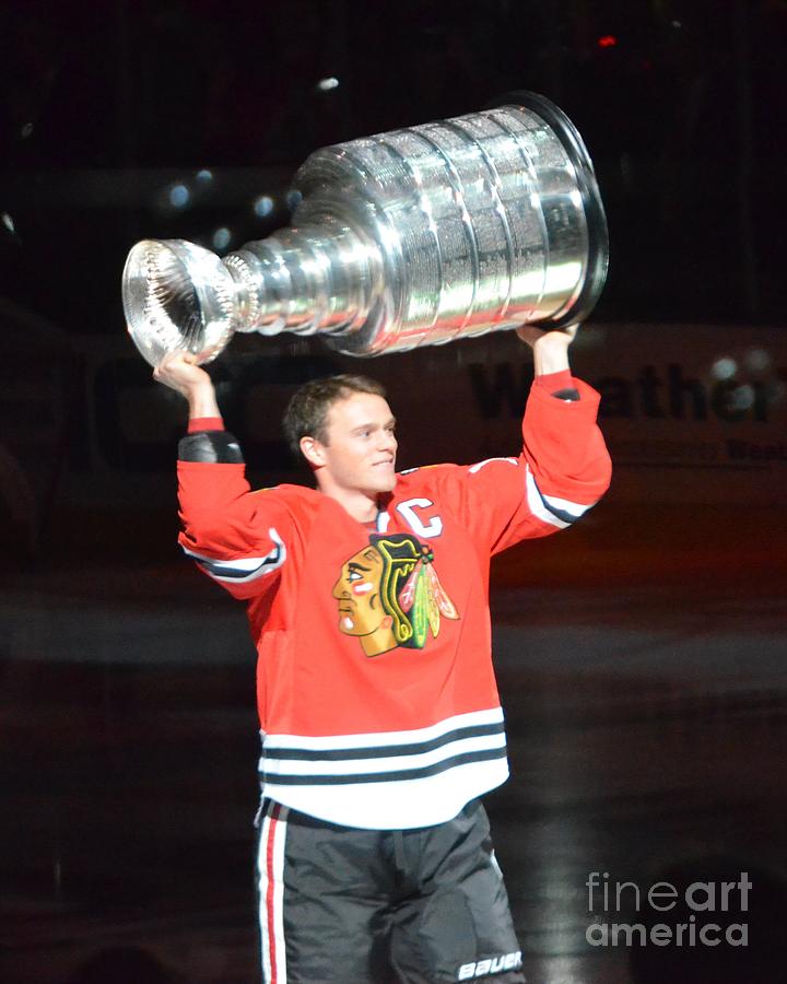 Jonathan Toews Photograph - Toews Holds the Stanley Cup by Melissa Jacobsen