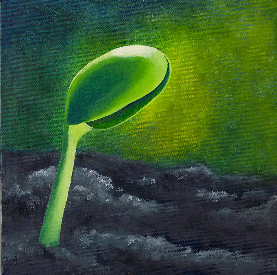 Tofu Soybean Seedling Painting by Garry McMichael