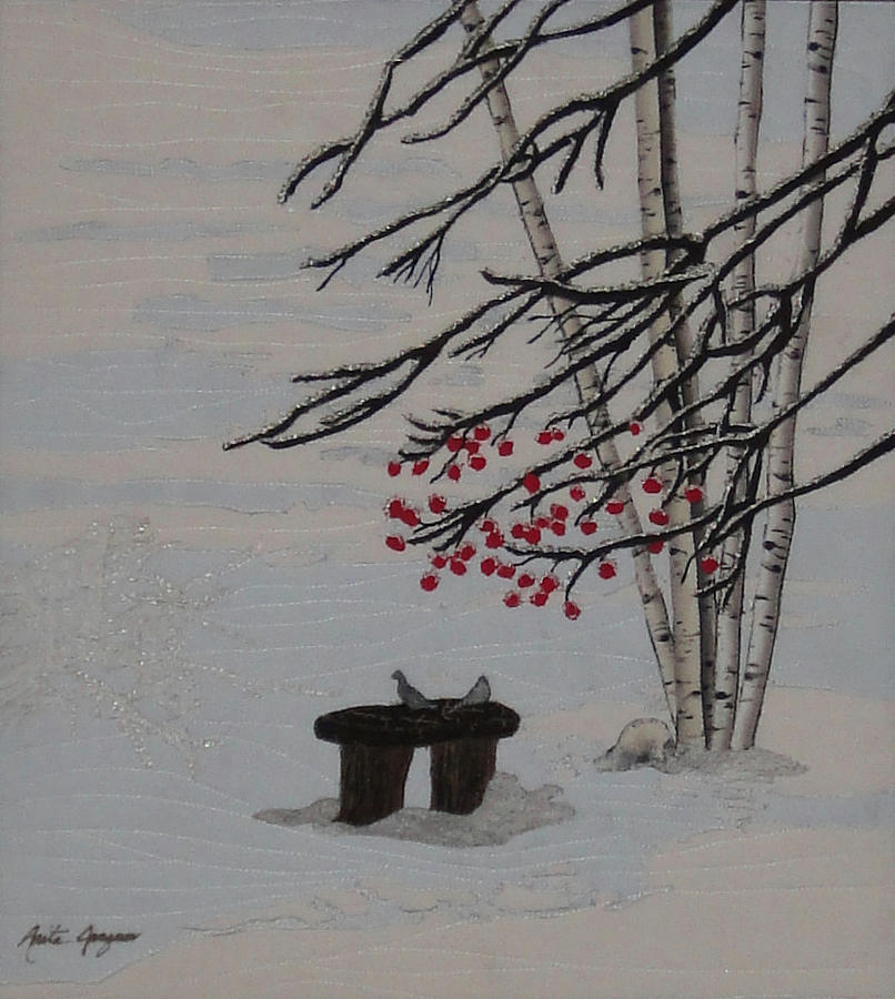 Snow Painting - Together Always by Anita Jacques Snow Painting - Together Always by Anita Jacques