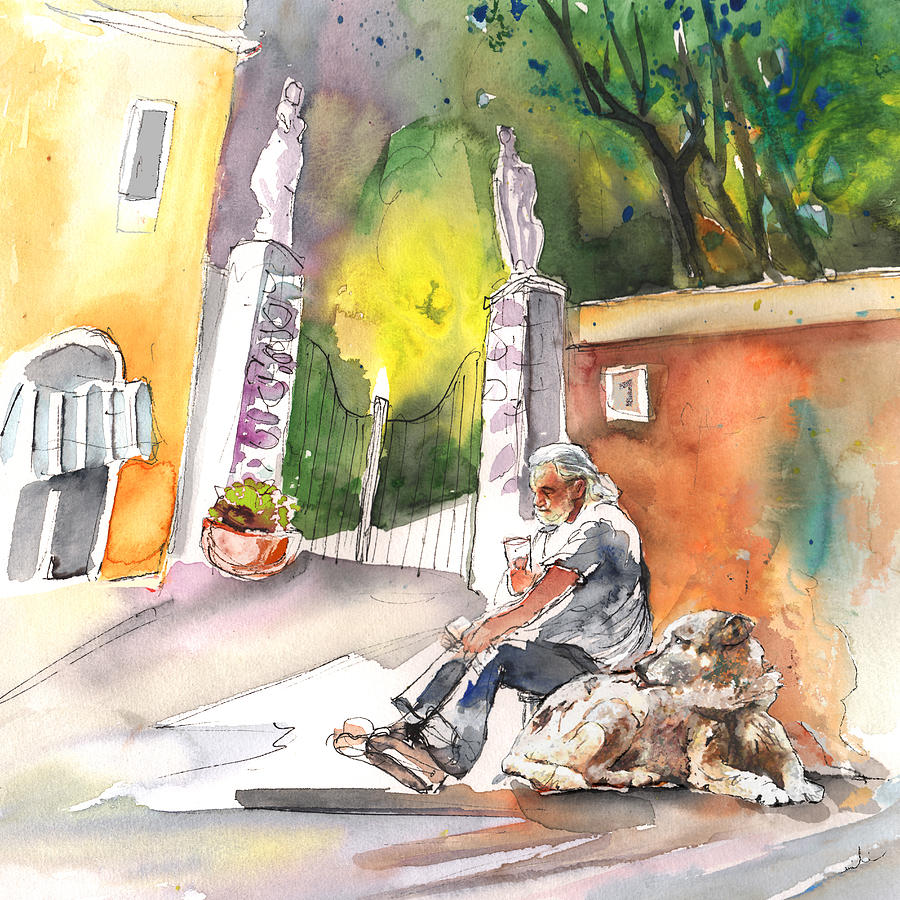 City Painting - Together old  in Italy 04 by Miki De Goodaboom