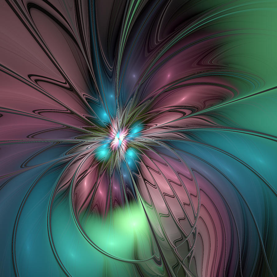 Abstract Digital Art - Togetherness Abstract Fractal Art by Gabiw Art