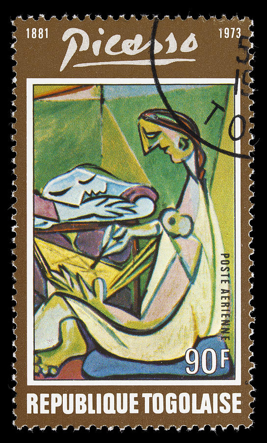 Togo Picasso painting postage stamp Photograph by PictureLake