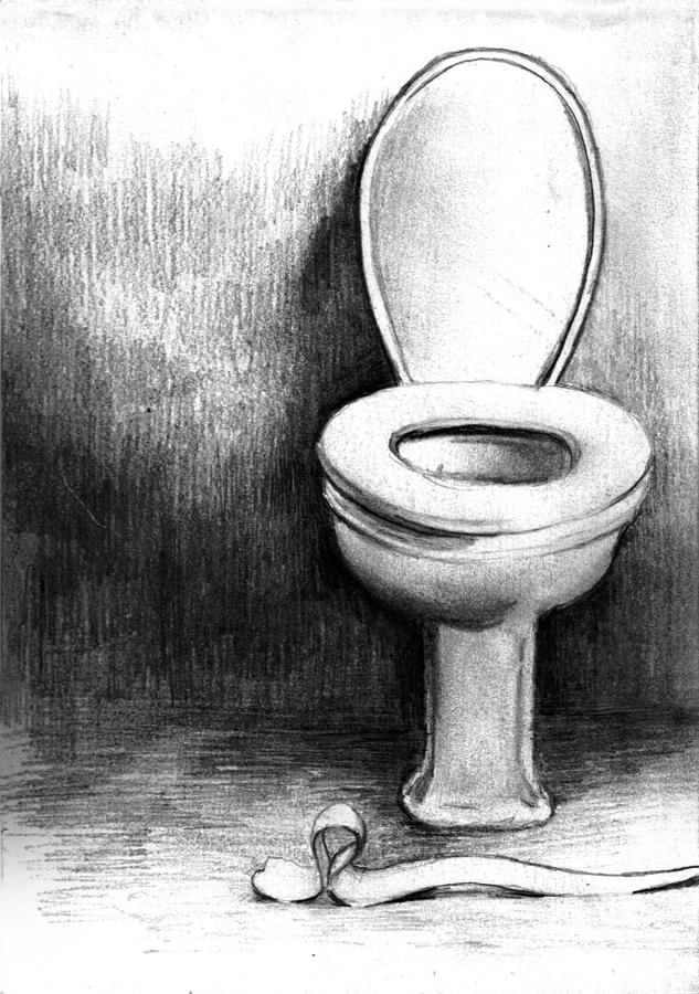 Toilet Drawing by Di Fernandes Fine Art America