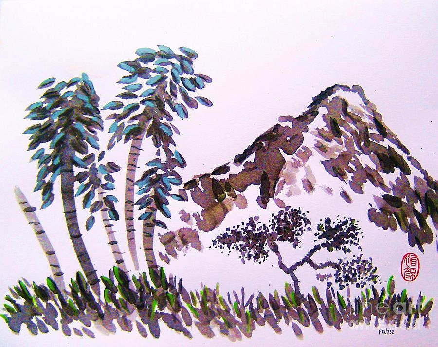 Tree Painting - Tokaido ni Sotte by Thea Recuerdo