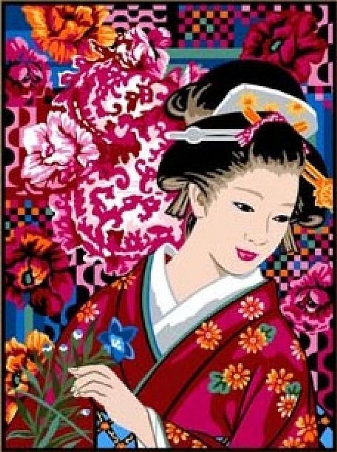 Vintage Mixed Media - Tokyo - Japanese Vintage Poster - Japanese Geisha  by Krystal M