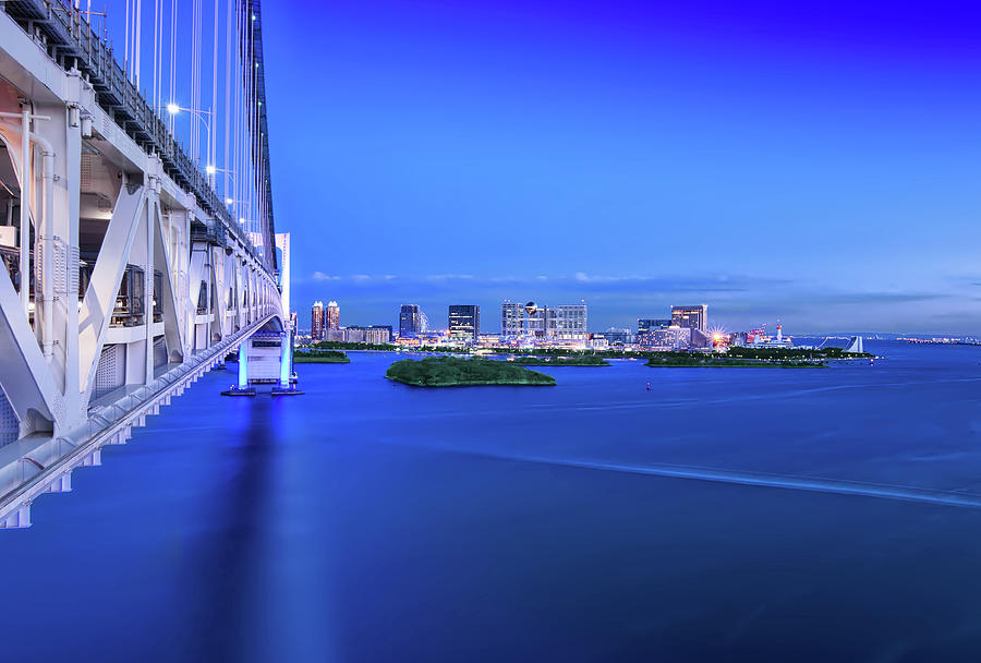 Tokyo Bay From Rainbow Bridge Photograph by Image Provided By Duane Walker