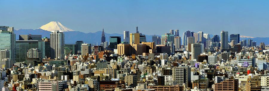 Tokyo Cityscape And Mt. Fuji Photograph by Vladimir Zakharov