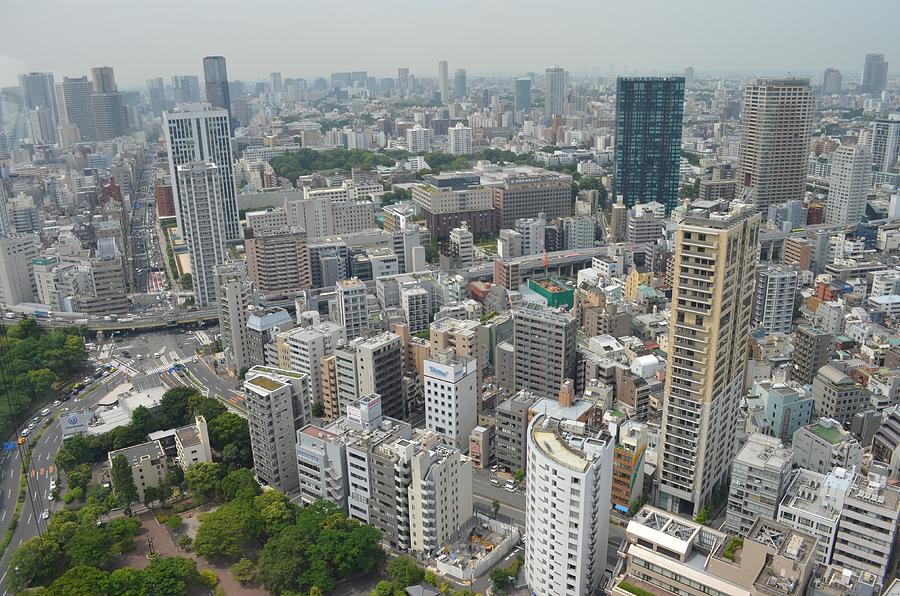 Tokyo Intersection Skyline View from Tokyo Tower Photograph by Jeff at JSJ Photography