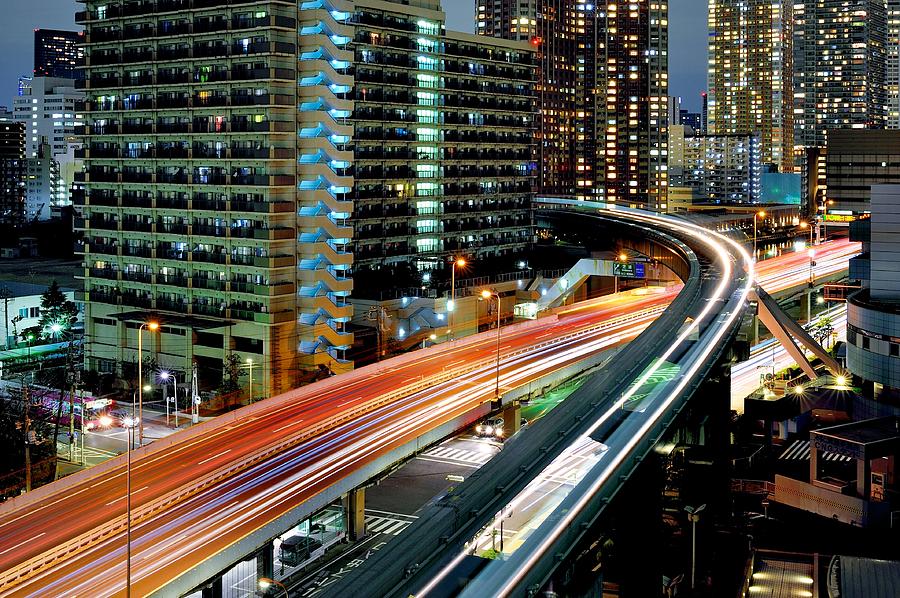 Tokyo Residential Cityscape At Night Photograph by Vladimir Zakharov