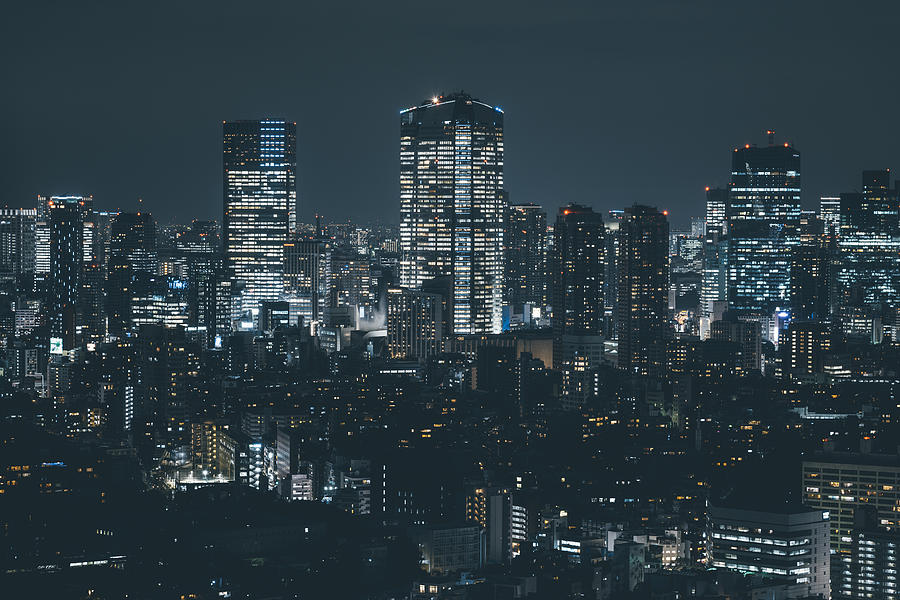 Tokyo skyline at Night Photograph by Yukinori Hasumi