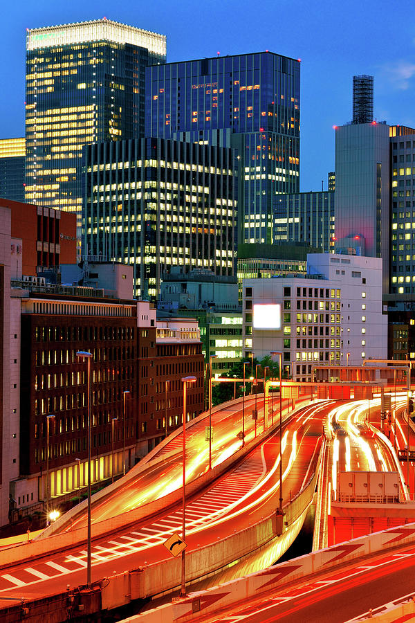 Tokyo Skyscrapers And Illuminated Photograph by Vladimir Zakharov