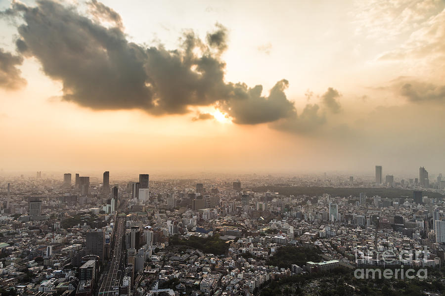 Tokyo stunning sunset Photograph by Didier Marti