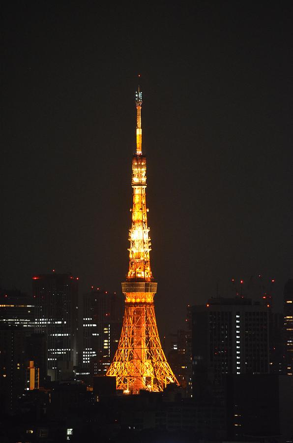 Tokyo Tower and Skyline at Night from Shinagawa Photograph by Jeff at JSJ Photography
