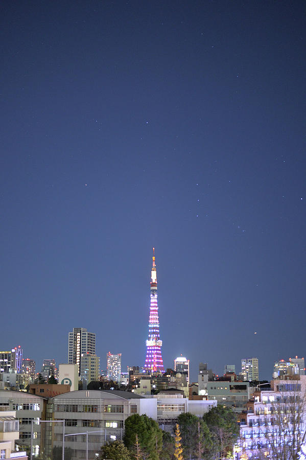 Tokyo Tower And The Orion Photograph by Y.zengame