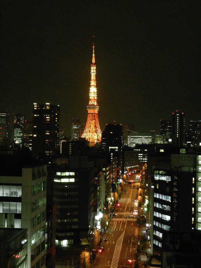 Tokyo Tower at Night Photograph by Guy Whiteley