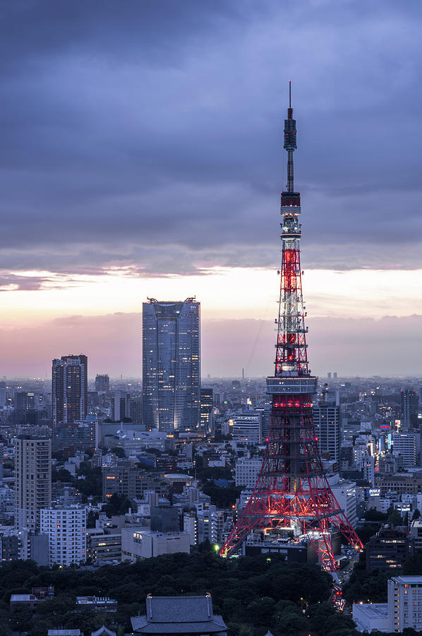 Tokyo Tower Sunset From The Wtc Photograph by Timothy Buerger / Timdesuyo.com