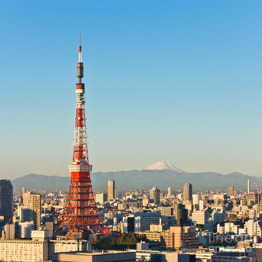 Tokyo Tower And Mount Fuji In Morning Photograph By Wing Lun Leung