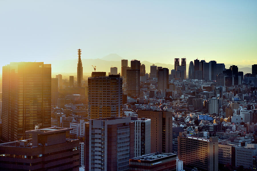 Tokyo View At Sunset Photograph by Vladimir Zakharov